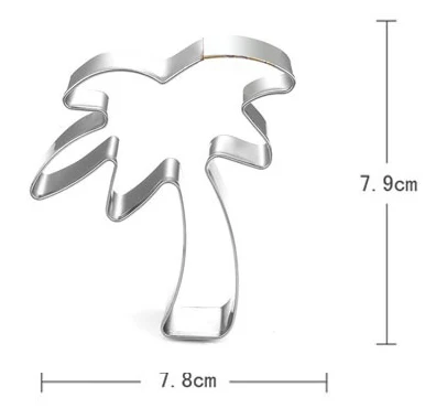 Coconut tree Cokytoop Llama формочки для печенья из нержавеющей стали Единорог Фламинго формы для печенья Пасхальный кролик детский душ вечерние кухонные инструменты для выпечки - Цвет: Coconut tree