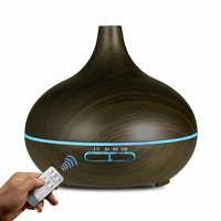 550ml aroma diffuser ultrasonic air humidifier wood grain 7color night light remote electric essential oil aromatherapy diffuser