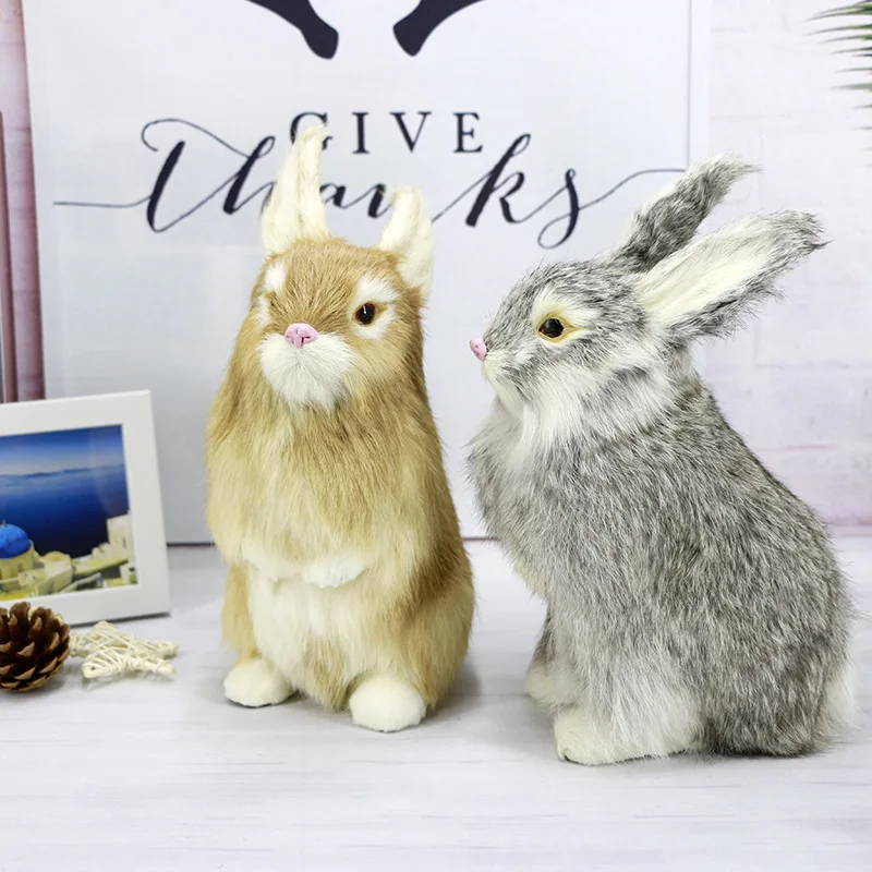 Реалистичные Модели кроликов белого желтого серого коричневого цветов детские