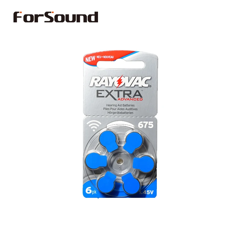 RAYOVAC Экстра 60 шт цинк воздушный слуховой аппарат батареи A13 A312 A675 A10 батарея