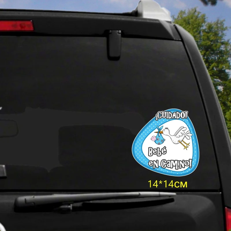 Tri Mishki WCS230 14*14 см аккуратная детская по дороге lcuidado bebe RU camino забавная наклейка для