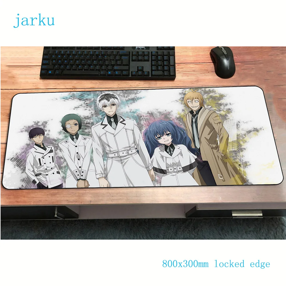 Коврик для мыши tokyo ghoul 800x300x3 мм игровой коврик с большой клавиатурой мальчика