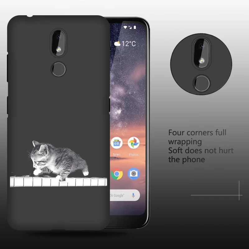 Чехол jurchen для Nokia 3,2 силиконовый чехол Мягкие Мультяшные из ТПУ милый цветок собака кошка Ультратонкий чехол для Nokia 3,2 Nokia3.2Back Cover