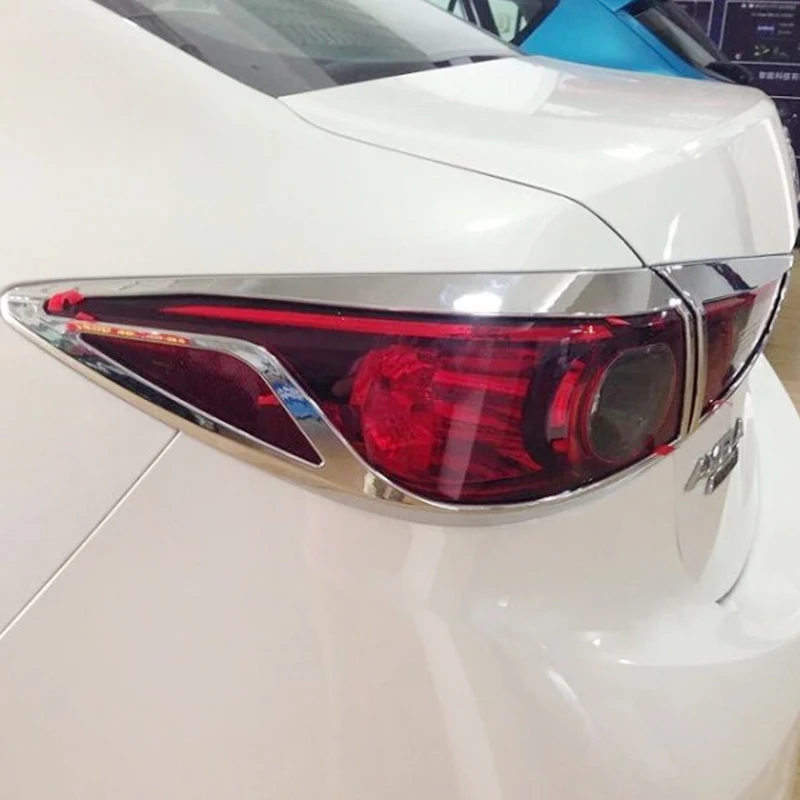 

ABS хром для Mazda 3 Axela 2013 2014 2015 2016 2017 аксессуары автомобильный задсветильник крышка отделка хэтчбек автомобильный Стайлинг 4 шт.