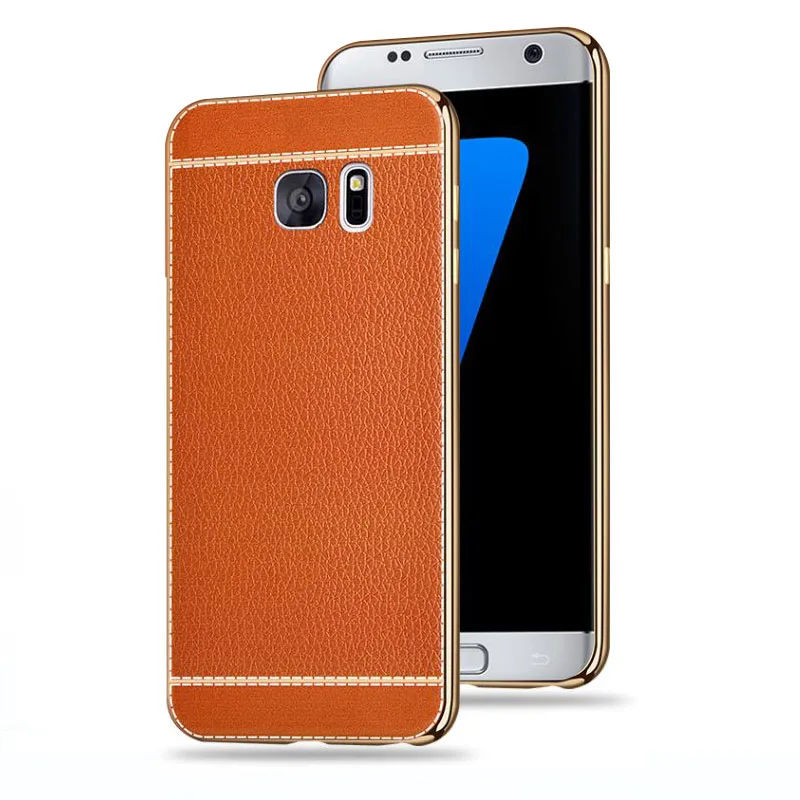 SemgCeKen luxury original coque cover case for samsung galaxy s7 s7edge s 7 edge tpu soft leather silicone silicon phone back |