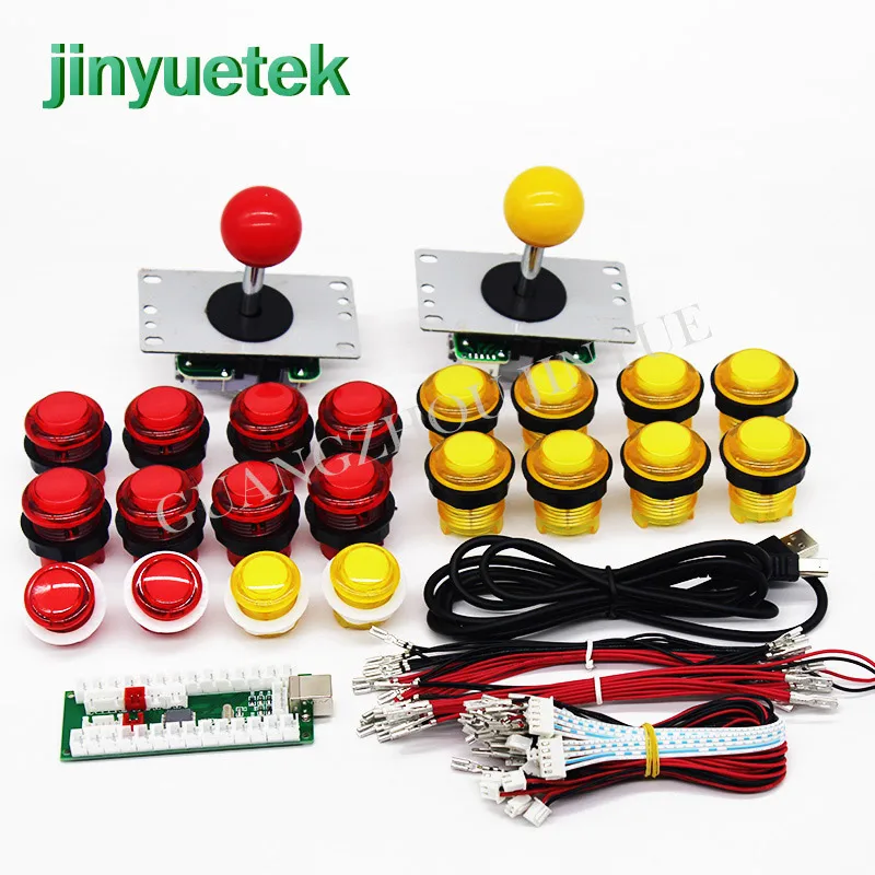 Набор игровых приставок сделай сам 2 шт. джойстик sanwa + 16 12 В светодиодный