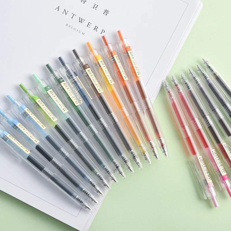 

JIANWU 1pc 0.5mm Simple stationery 24 color gel pen creative journal pen cute neuter pen kawaii School supplies