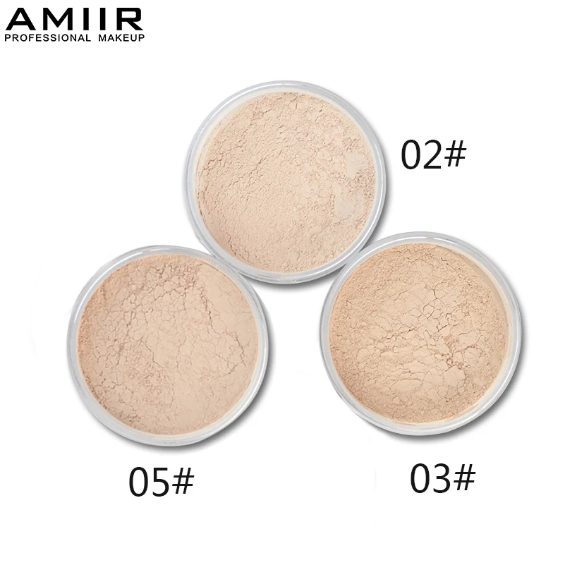 Amiir Профессиональный loose powder 3 цвета Longs-прочного Водонепроницаемый исправить
