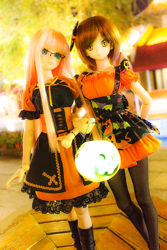 Новинка, Одежда для куклы Bjd 1/3 1/4 SD DD MDD, платье для куклы, карнавальный костюм, костюм ведьмы на Хэллоуин, костюм феи и сестры, костюм тыквы
