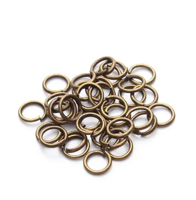 antique bronze color Прыжок моды Разделение кольца KC Золотой/Серебряный/пистолет черный Цвет открытия соединения колец подходит для ювелирных изделий орнамент 3/4/5/6/7/8/10/12 мм - Цвет: antique bronze color
