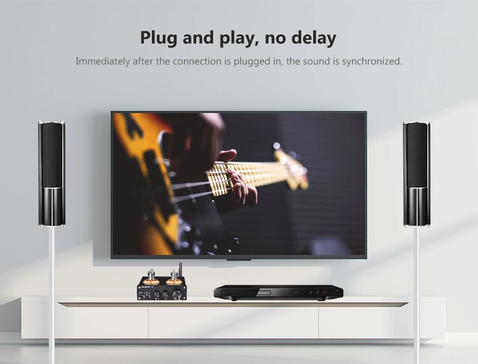 HiFi вакуумный 6J1 ламповый Bluetooth 4,2 цифровой усилитель 50 Вт* 2 CSRA64215 TPA3116 аудио усилитель мощности с высоким басовым регулятором