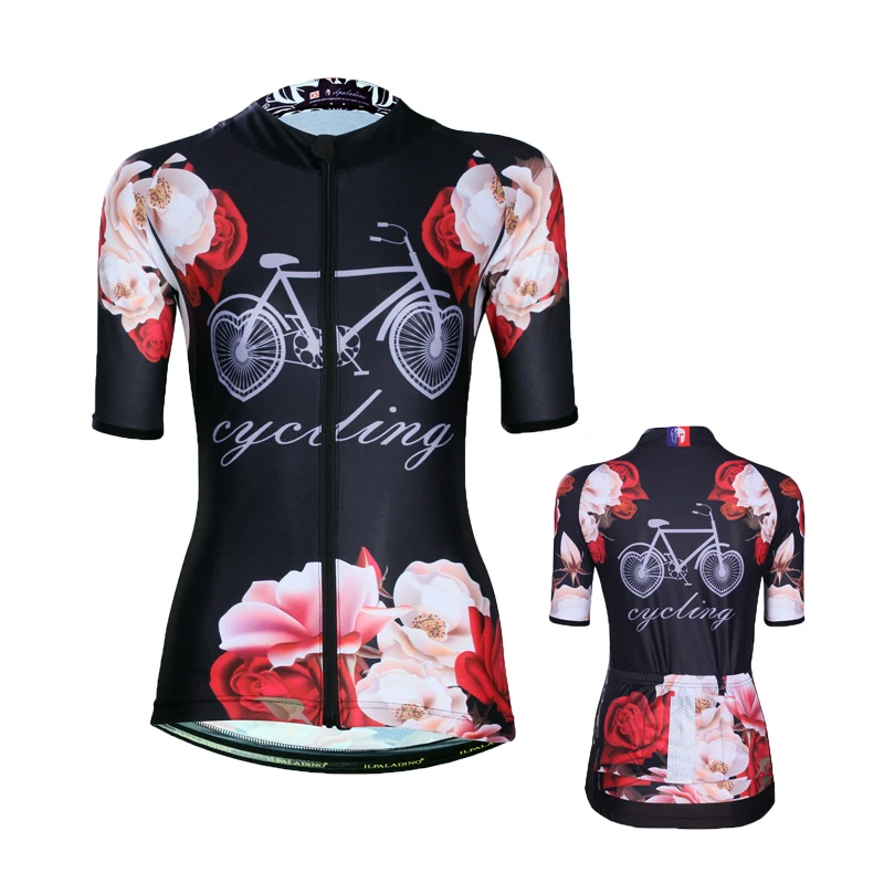 Женские летние спортивные рубашки с коротким рукавом дышащая Джерси для езды на