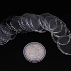 100 контейнеры набора круглых прозрачных ленточек в штучной упаковке капсулы для монет Монета Чехол прозрачный Цвет 33 мм коллекция протектор памятная
