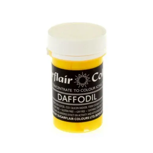 DAFFODIL YELLOW 30 цветов Sugarflair пастельные съедобные концентрированные пасты гель для еды торт чашка глазурь цвет 25 г - Цвет: DAFFODIL YELLOW