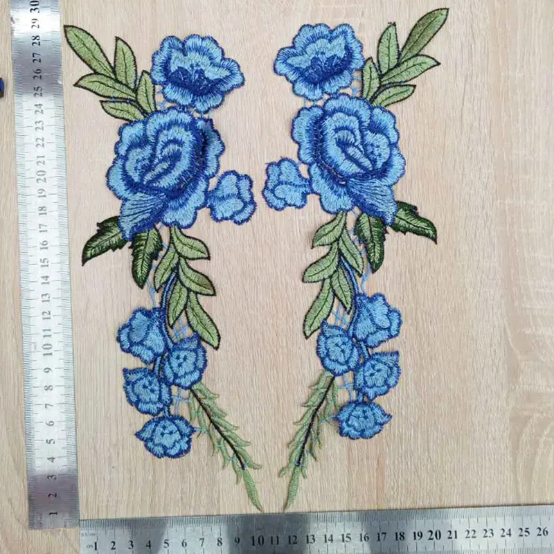 DIY одежды патч 1 шт./2 шт. для джинсовые эмблемы сумки пришить на вышивку стикер для рукоделия розы аксессуары для одежды аппликация