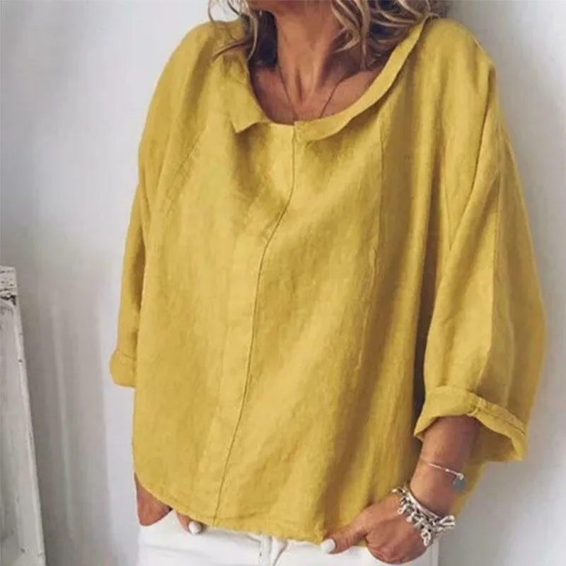 Женская модная летняя футболка с круглым вырезом винтажные Свободные мешковатые