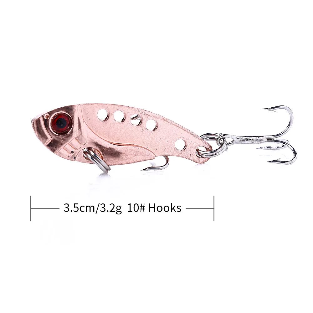 100pcs 3.5cm 3.2g 10#hooks hard metal vibe fishing lures wobbler bass carp trout pesch baits pesca tackles | Спорт и развлечения