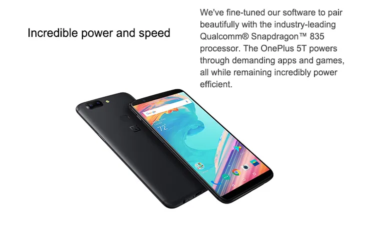 Глобальный Встроенная память ONEPLUS 5T 6/8GB Оперативная память 64/128 ГБ Встроенная память Snapdragon 835 2,4 ГГц OctaCore 6,01 дюймов 2.5D Горилла Стекло 5 Optic AMOLED