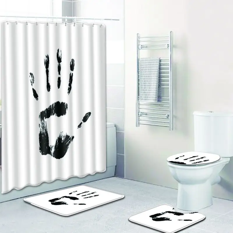 Креативный коврик для душа Zeegle с принтом ванной туалета занавеска в ванную