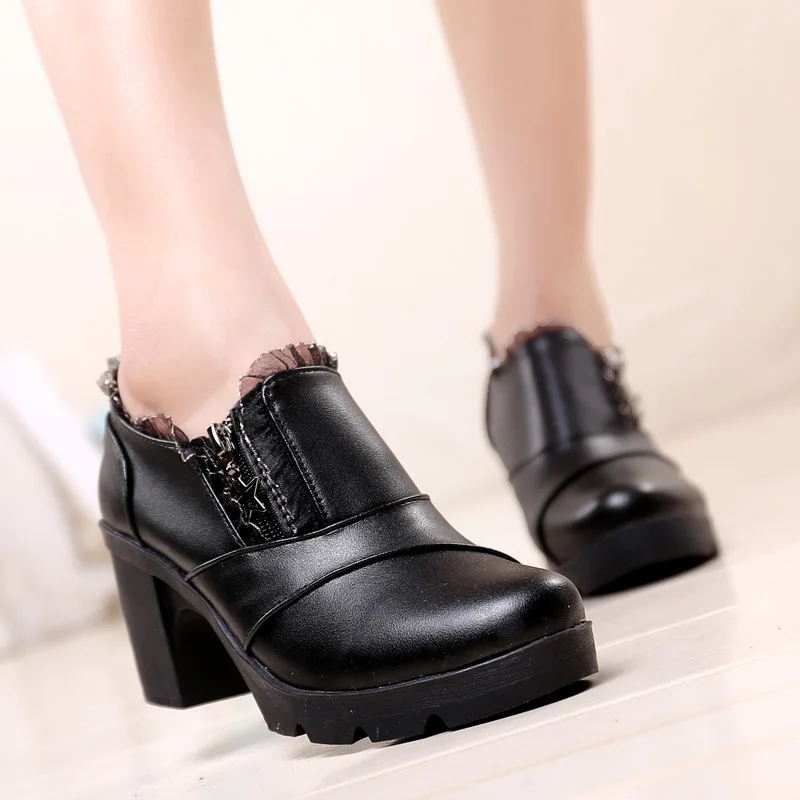 Fujin/Новинка 2020 года модные зимние ботинки женская обувь ботильоны из яловичного