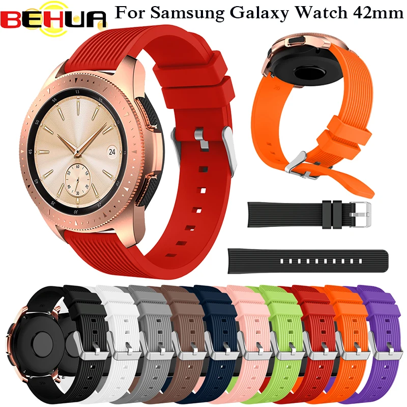 

Спортивный силиконовый ремешок 20 мм для умных часов Samsung Galaxy Watch 42 мм, ремешок для Xiaomi Huami Amazfit Bip BIT PACE Lite, аксессуары