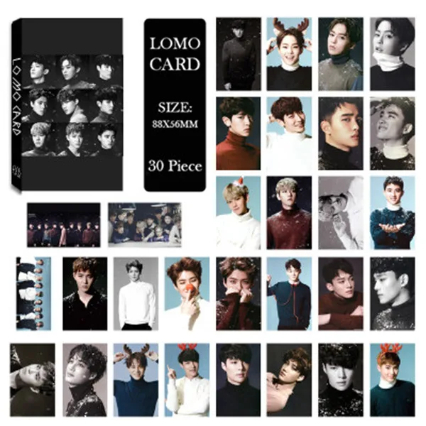 Youpop, KPOP, EXO, SEHUN, BAEKHYUN, для жизни, точный альбом, ЛОМО, карты, K-POP, новая мода, самодельная, бумажная, фото карта, Фотокарта, LK443 - Цвет: EXO 04