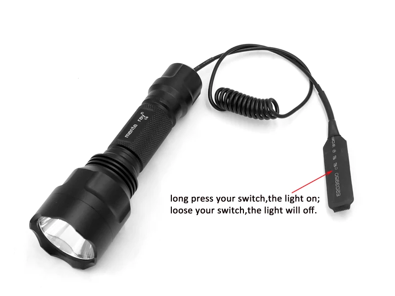 C8 Cree XM-L2 U3 10*7135 1-Mode (вкл/выкл) 3500mA светодиодный фонарик для охоты + Тактический