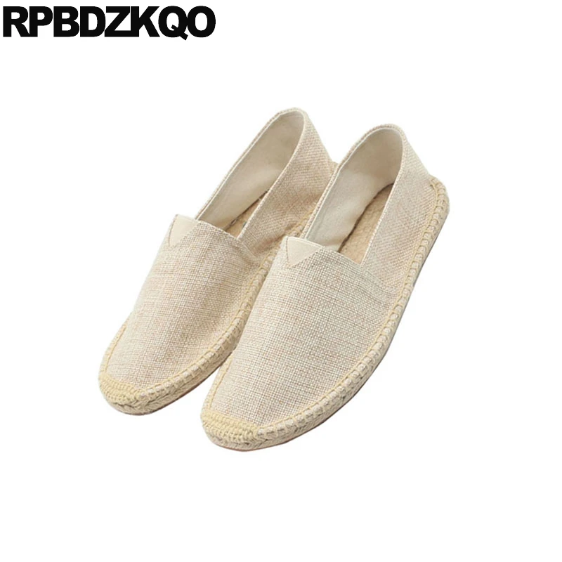 China Plus Size Korean Espadrilles Hemp Men Canvas Shoes Casual Designer New Breathable Spring Fashion Slip On Comfort 11 2021 | Обувь