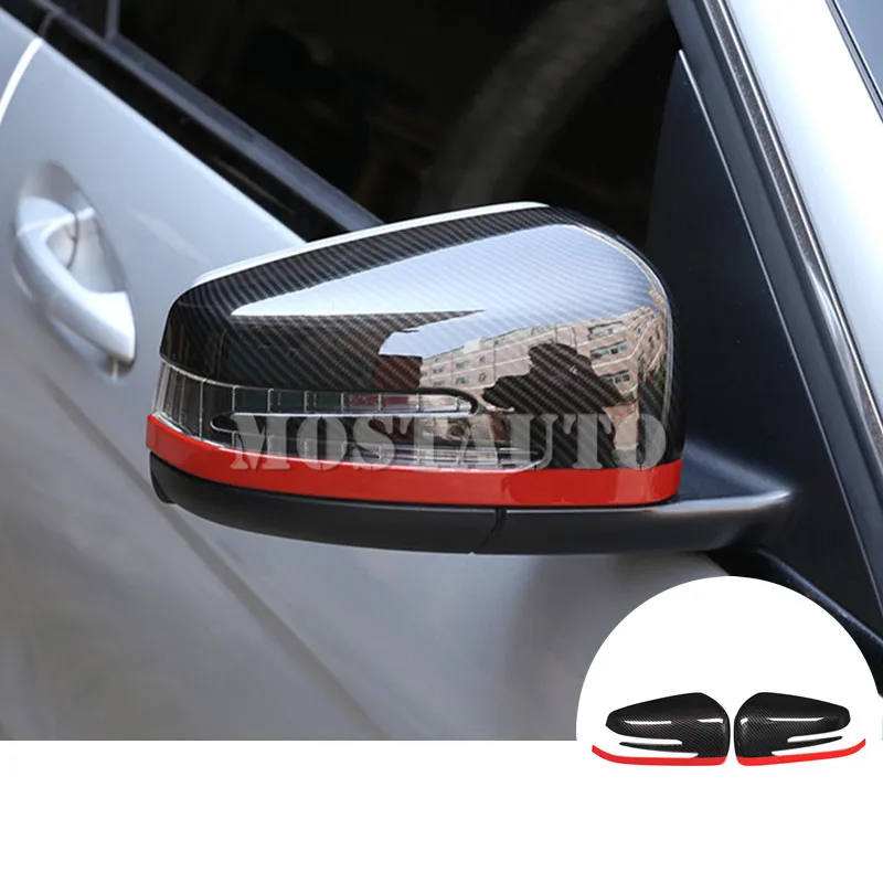 

Carbon Fiber Look Rearview Mirror Cover For Benz A-Class W176 B-Class W246 CLA C117 W117 GLA X156 2013-2018 2pcs Car Decor