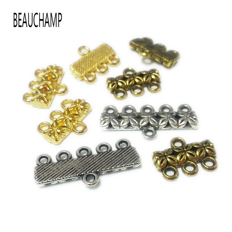 BEAUCHAMP, винтажное ожерелье с подвеской, концы соединителя, металлические подвески, браслет, бусины, застежка, фурнитура для ювелирных изделий