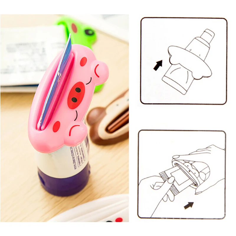 Шт. 2 шт. мультфильм Животные зубная паста диспенсер для зубной пасты очищающее