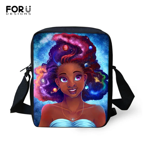 FORUDESIGNS/черные сумки-мессенджеры для девочек с рисунком, модные женские сумки через плечо, мини-закрылки на молнии - Цвет: CDWX951E