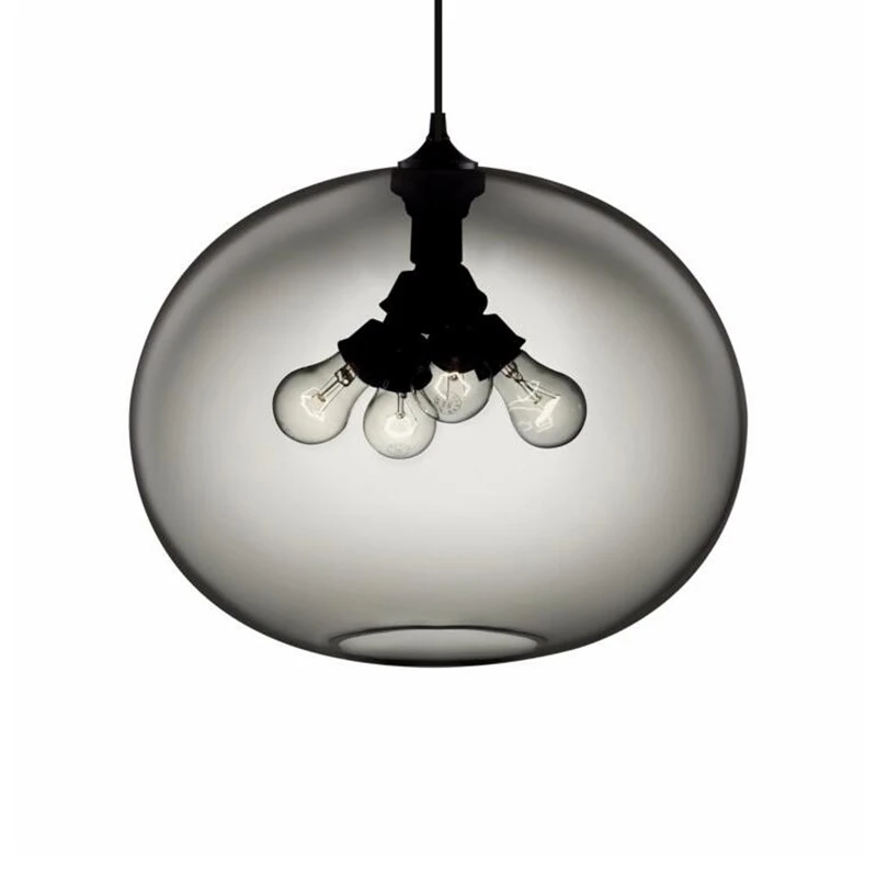 Современные американские стеклянные подвесные светильники в стиле лофт с