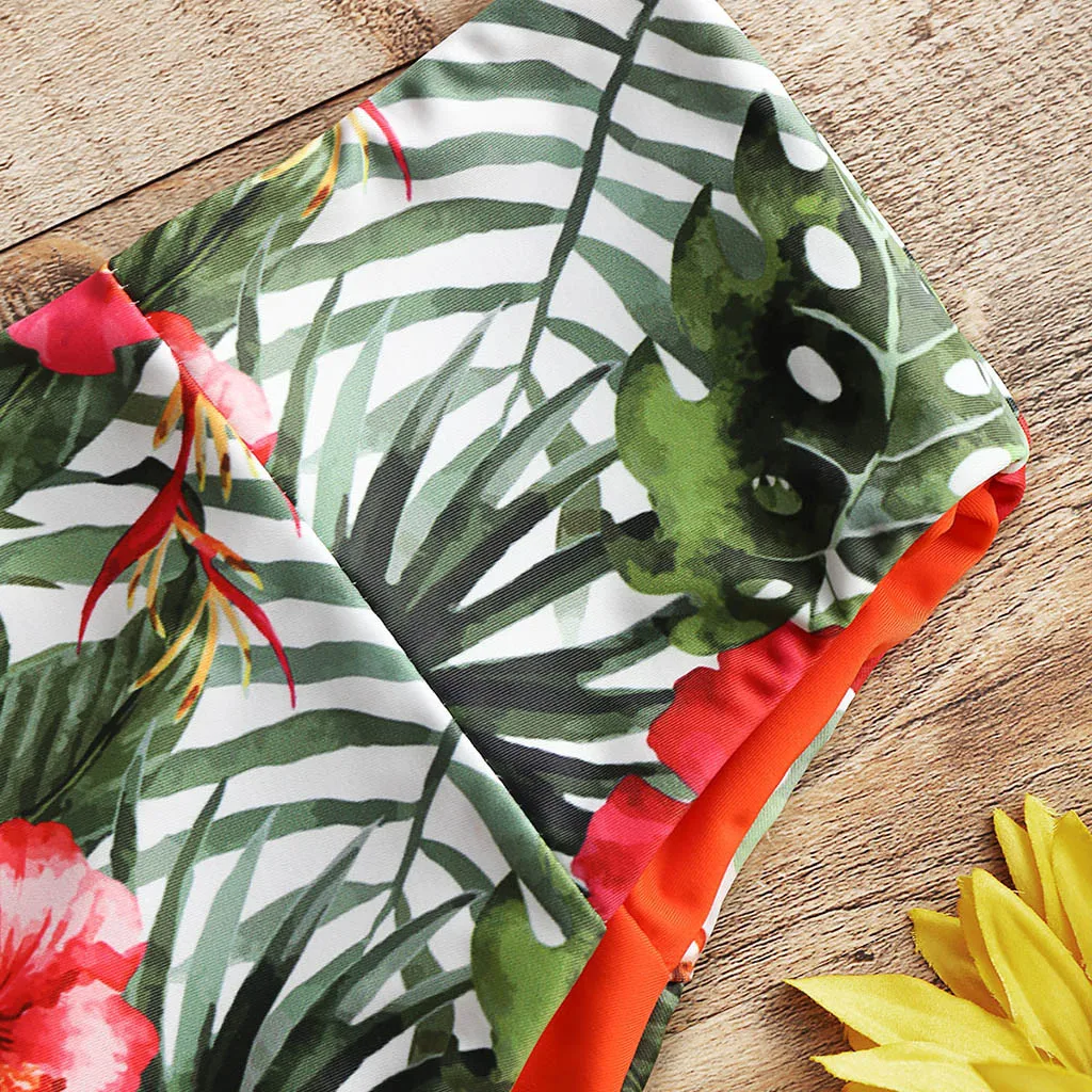 Женский цветочный принт сексуальный пуш ап мягкий пляжный бюстгальтер купальник