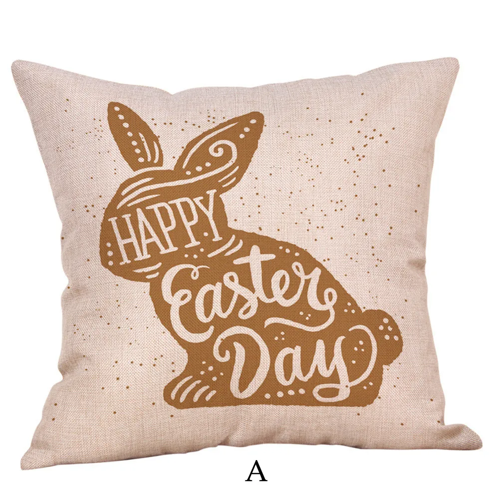 Happy Easter Rabbit Geometry новинка 2019 льняная наволочка декоративная для вечеринки