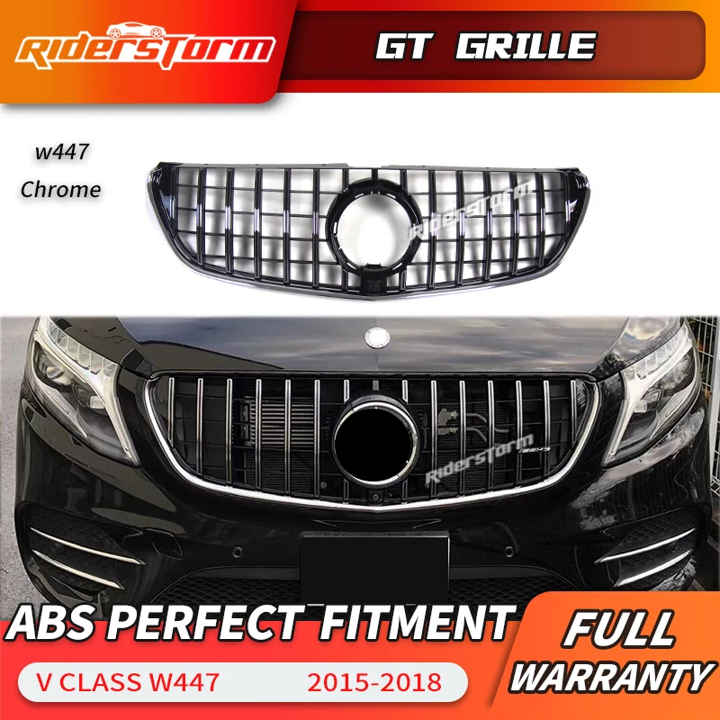 Алмазная решетка для V Class W447 GT черная хромированная V260 AMG Line передний бампер
