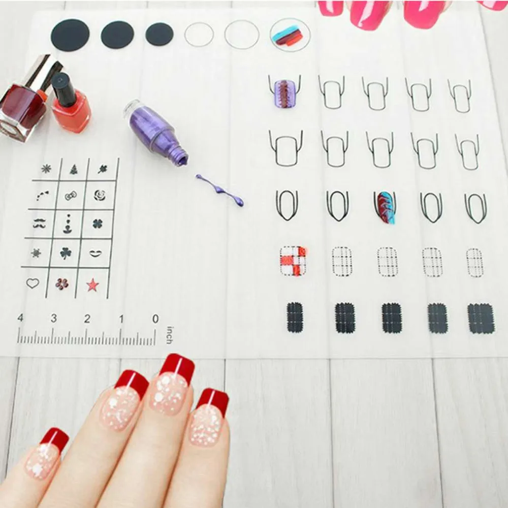 Складная силиконовая подставка для рисования ногтей коврик полировки