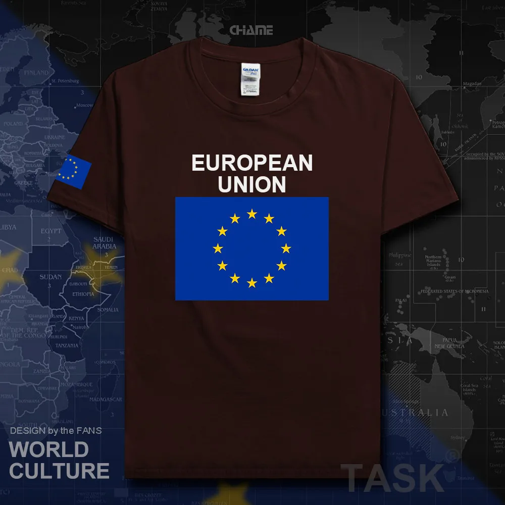 Мужская футболка Европейского союза с национальной символикой хлопковая