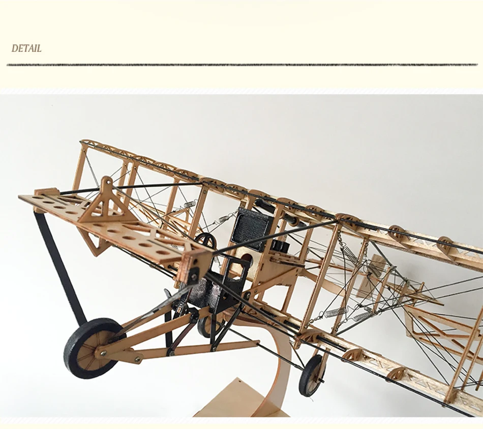 В разобранном виде Balsawood модель самолета комплект Curtiss толкатель 500 мм размах крыльев 1/18 Масштаб Модель самолета для коллекции бар кафе дома