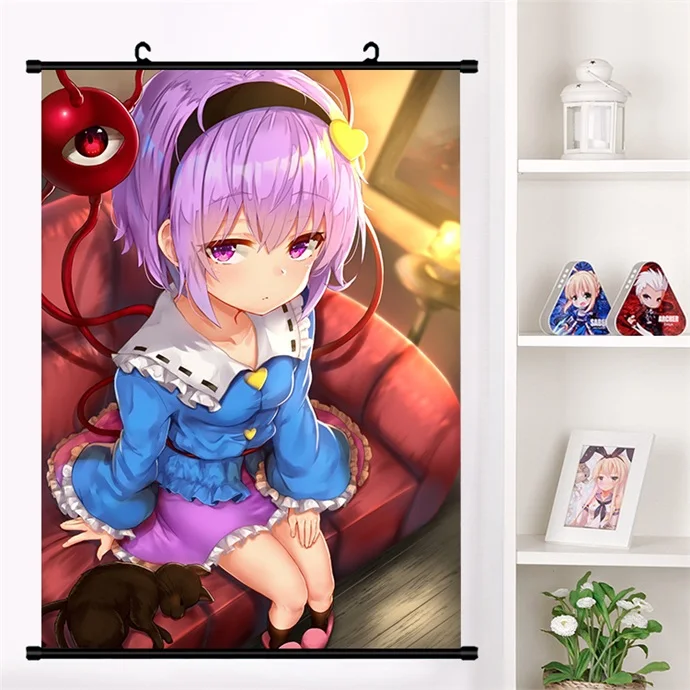 S Япония Аниме TouHou проект Хакурей рейму Косплей настенный свиток Фреска плакат Настенные подвесные плакаты Otaku домашний художественный Декор коллекционные подарки - Цвет: S