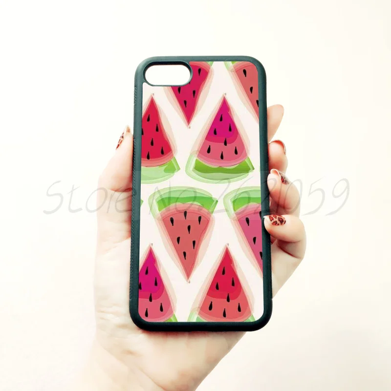 Милые летние Фрукты Арбуз Мягкий край чехол для телефона iphone x 5c 5S se 6 6s plus плюс 7 8