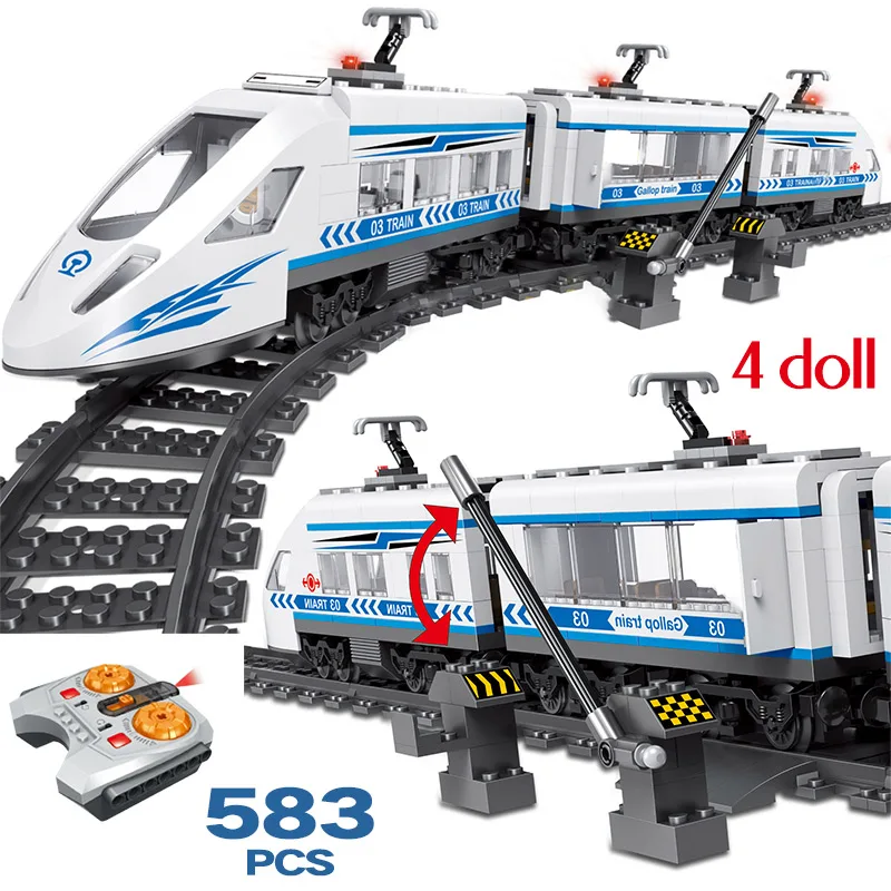 RC высокотехнологичный Железнодорожный серии строительные блоки Совместимость