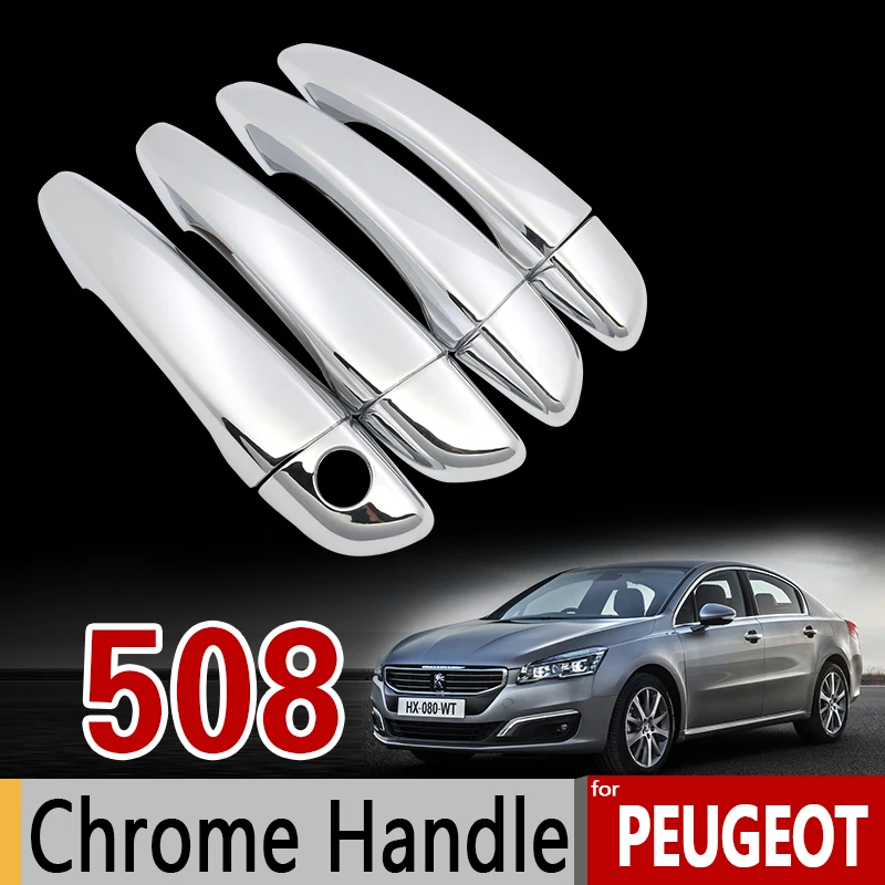 Хромированная накладка на ручку для Peugeot 508 508sw RXH комплект отделки 2011 2012 2013 2014 2015