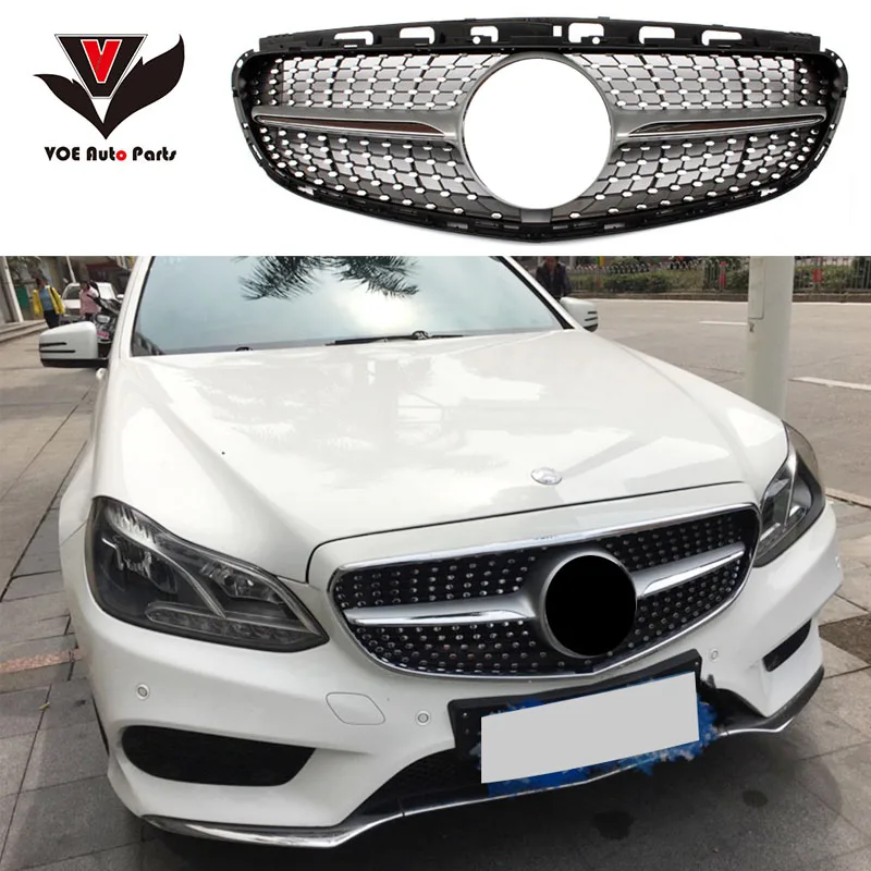 W212 искусственная решетка для Mercedes Benz E class E200 E260 E180 E300 Черная/серебристая 2013 2014
