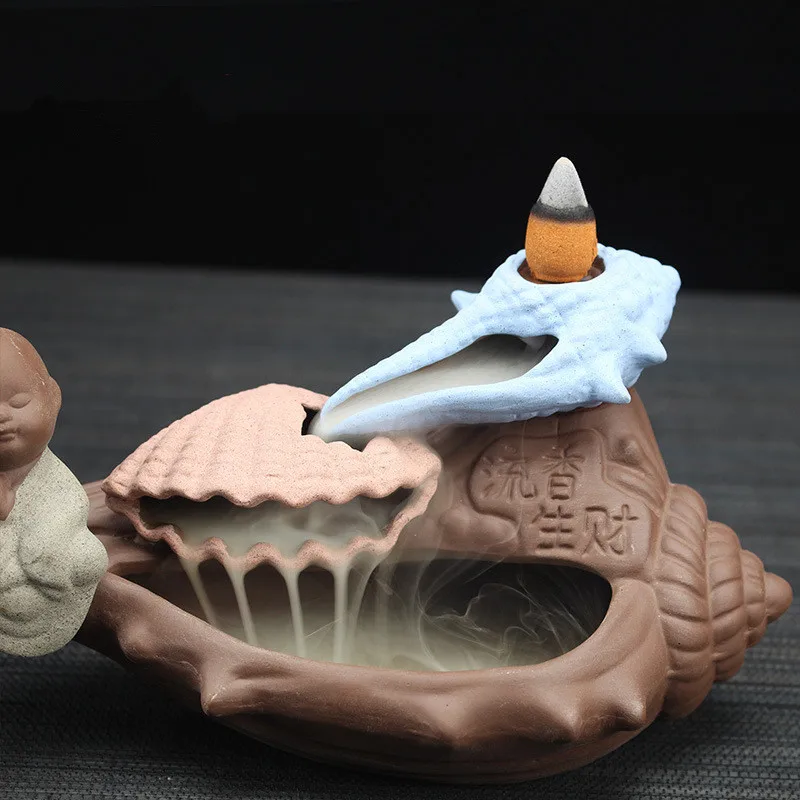 Креативный корпус для домашнего декора фиолетовая глина маленький монах