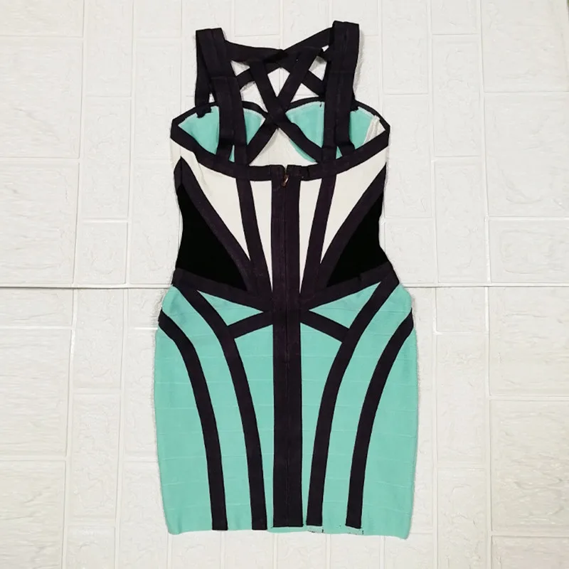 Женское мини платье с открытой спиной откровенное элегантное лоскутное