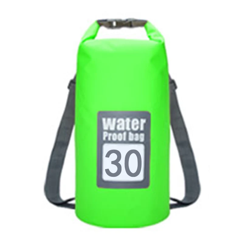 30L Green 5L/10L/15L/20L/30L водонепроницаемые сумки сухой мешок водостойкий рюкзак из пвх спортивная сумка рафтинг рюкзаки для плавания непроницаемая сухая сумка - Цвет: 30L Green
