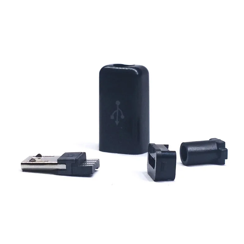 10 шт./партия USB Мужской 5 Pin DIY Micro USB разъем пластиковый корпус Джек хвост Sockect штепсельные клеммы