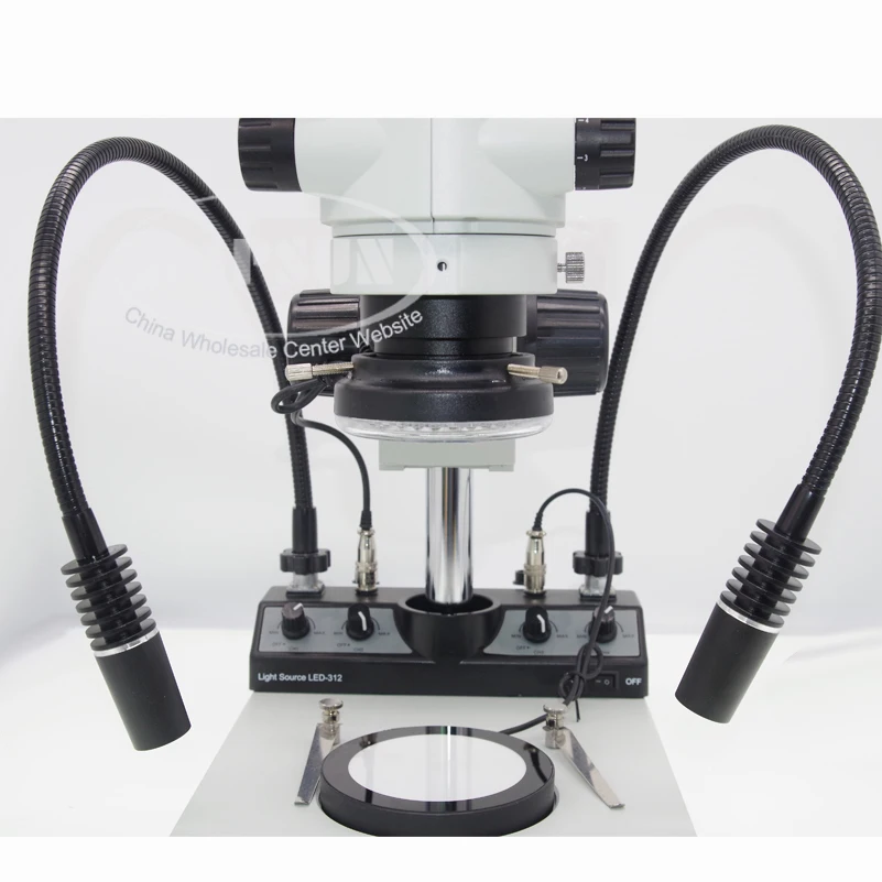 Набор светодиодных осветительных приборов для микроскопа 4 в 1 + Сцена 80
