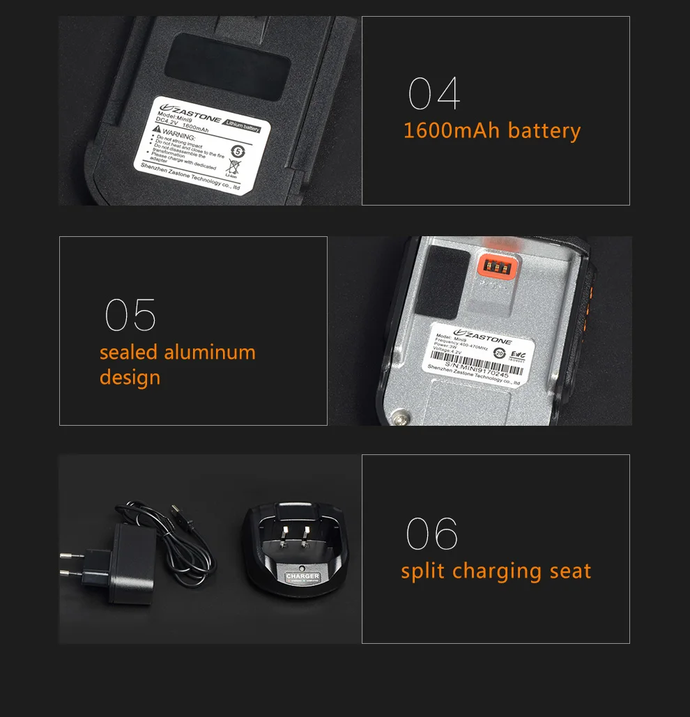 Игрушечная рация zastone mini9 uhf 400-470mhz 1500mah аккумулятор 128 каналов памяти радиоприемник двухсторонний КВ трансивер